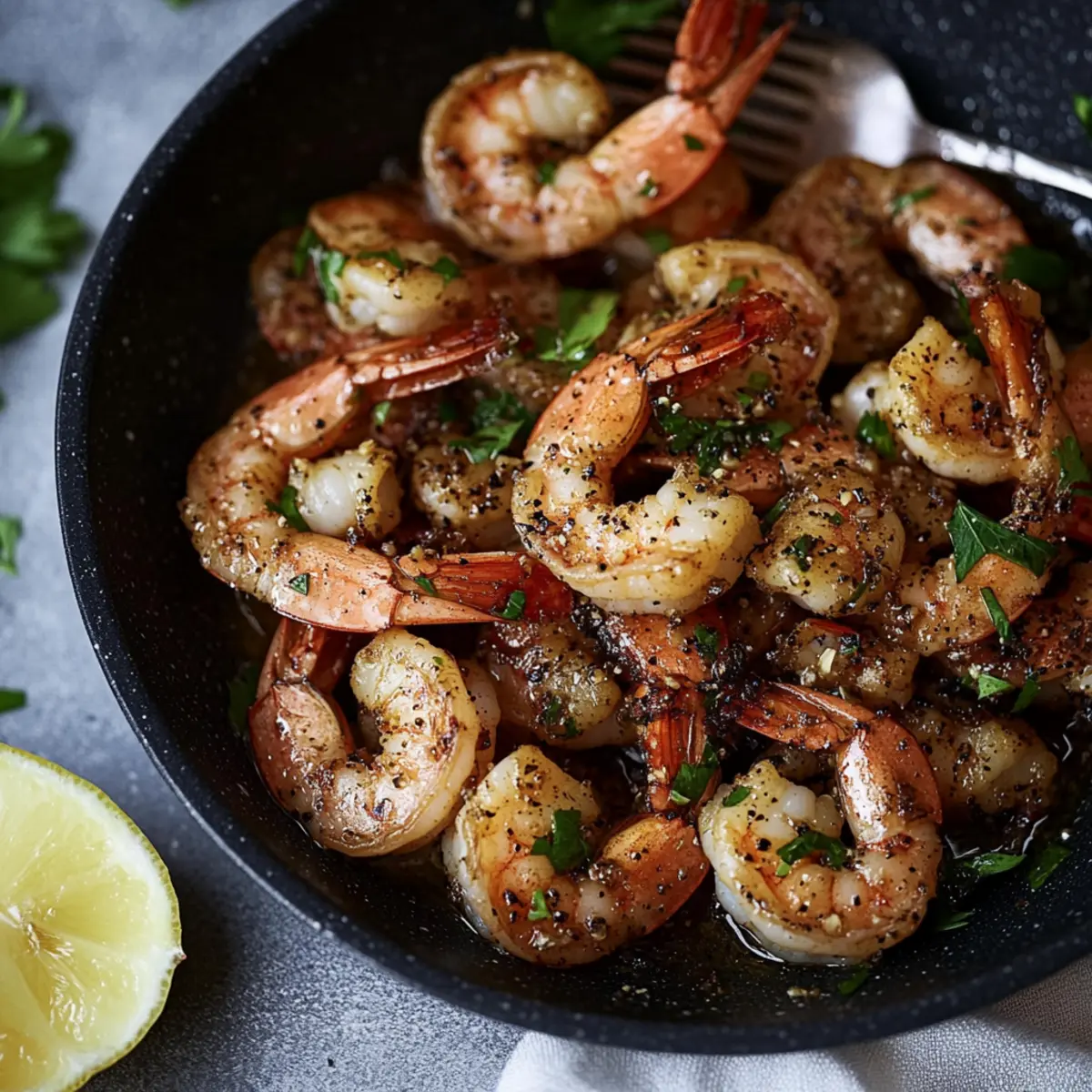 Black Pepper Garlic Shrimp