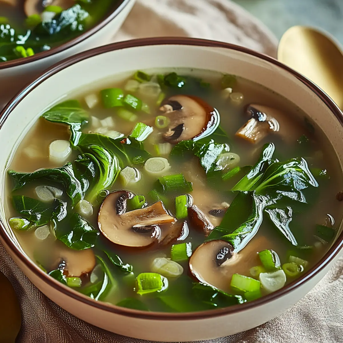 Mushroom Bok Choy Soup
