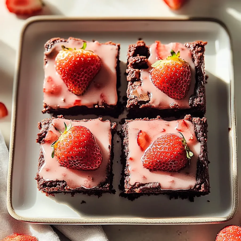 Strawberry Brownies Recipe