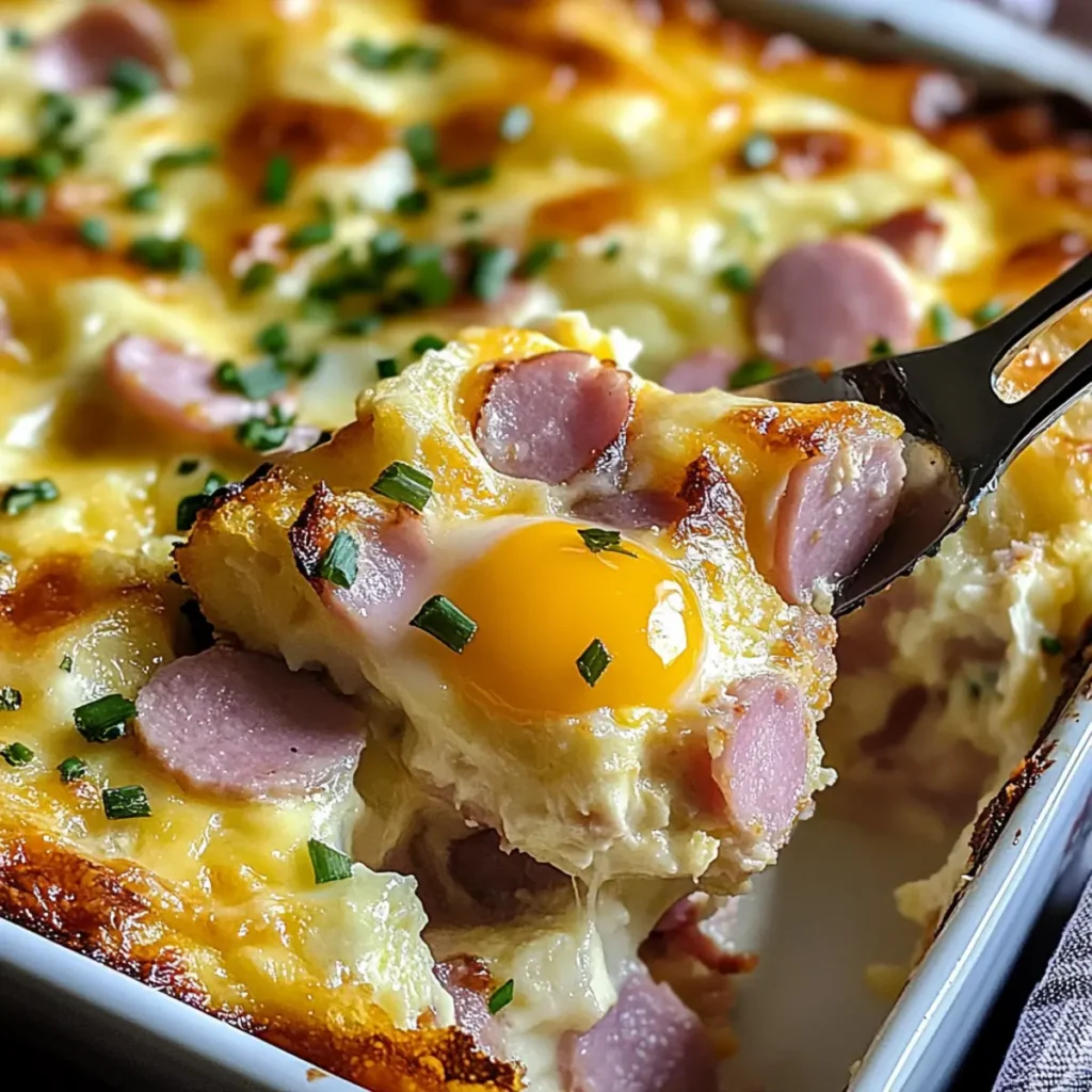 Ham Egg and Cheese Bake