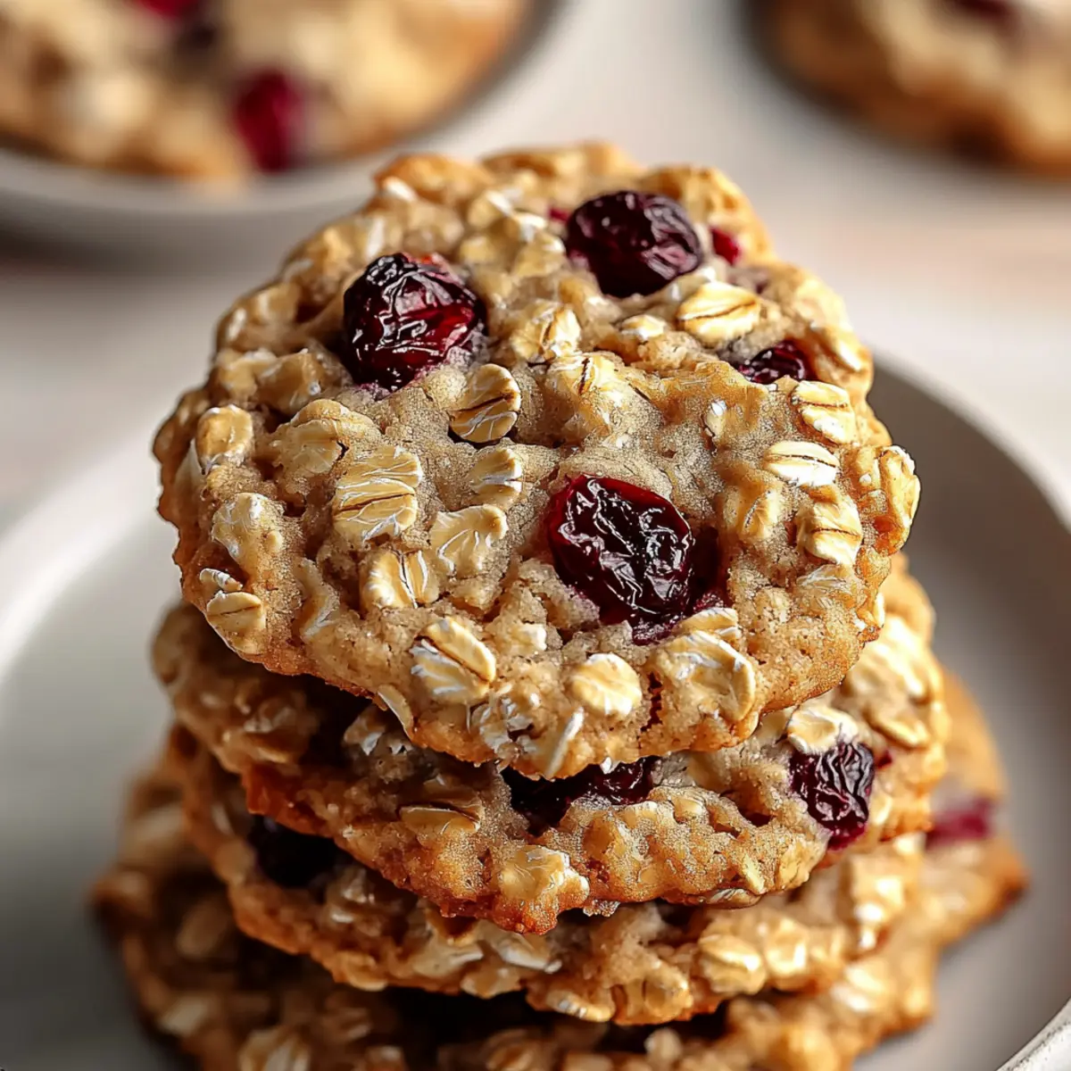 Gluten Free Oatmeal Cranberry Cookies