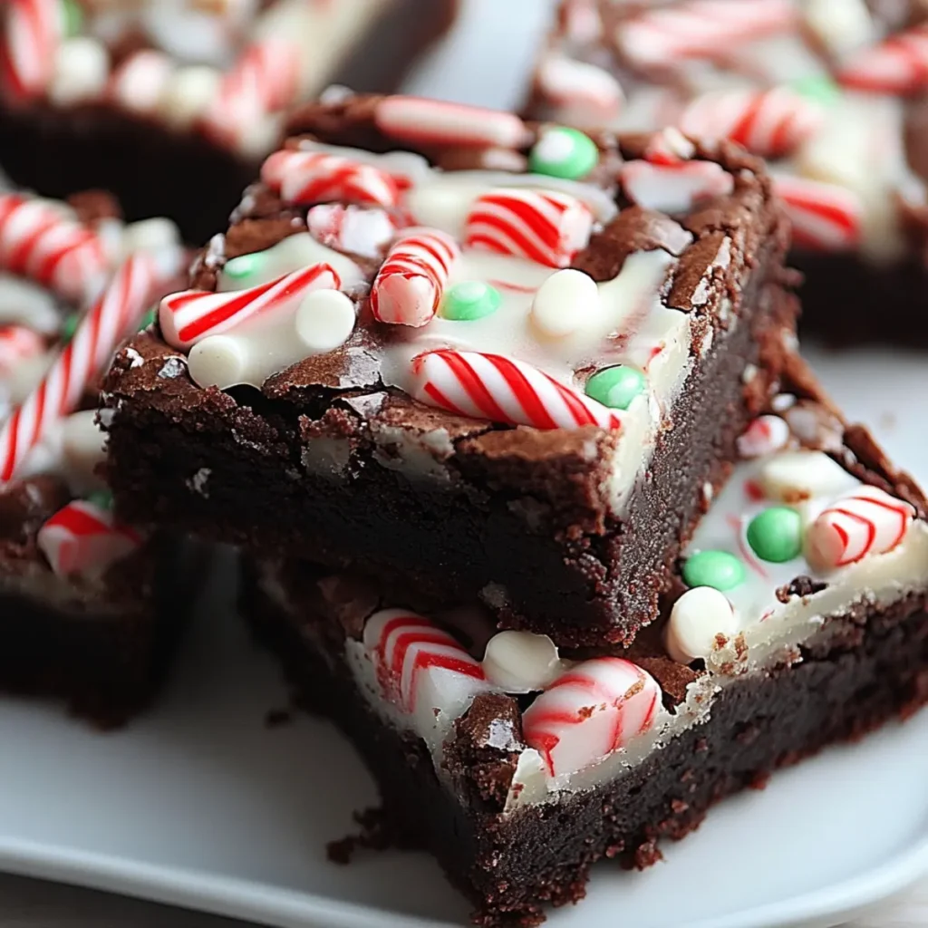 Candy Cane Brownies