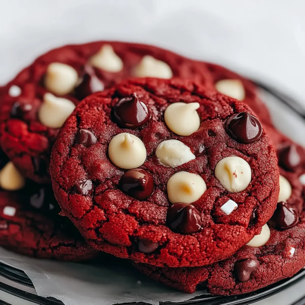 Red Velvet Chocolate Chip Cookies