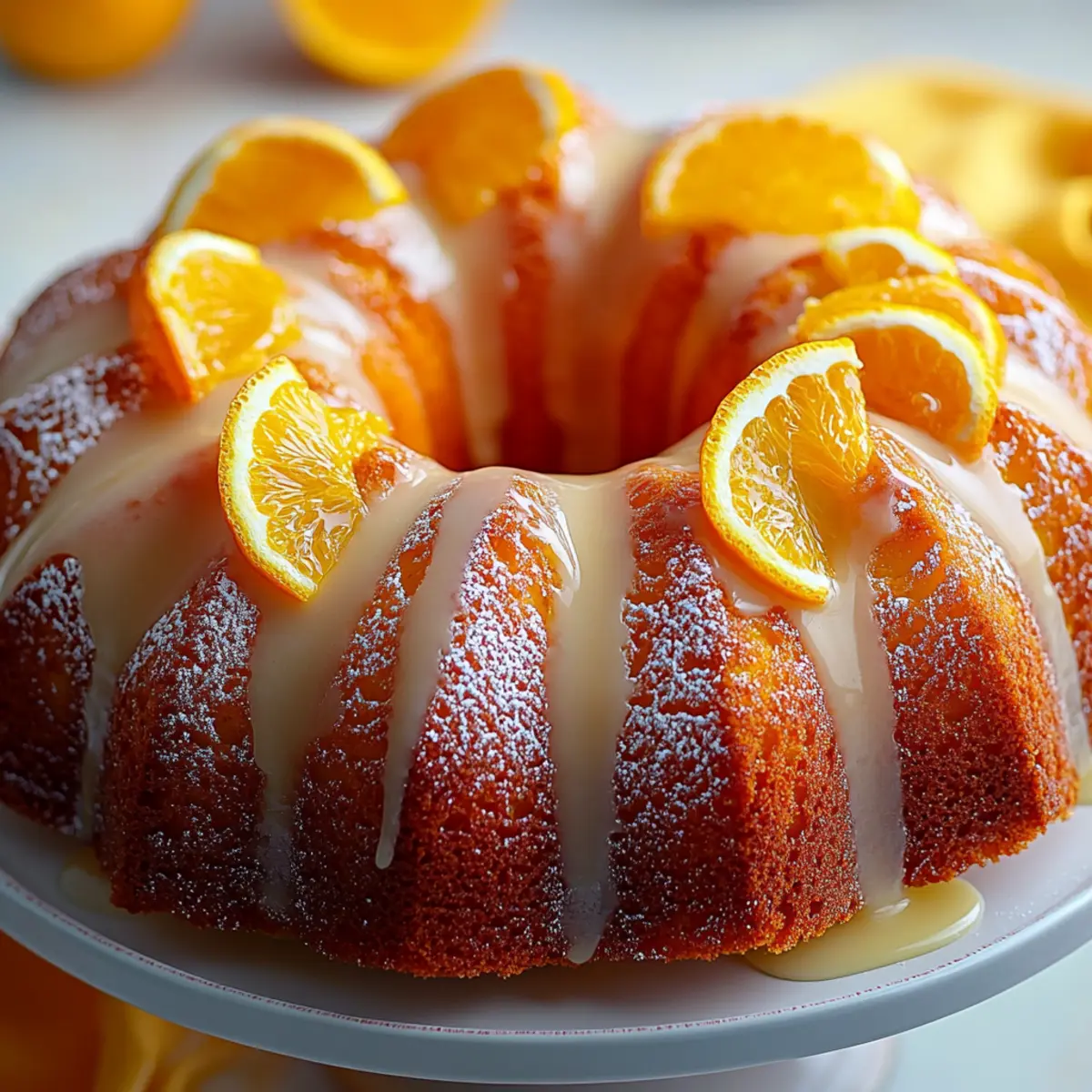 Glazed Orange Bundt Cake with Buttermilk