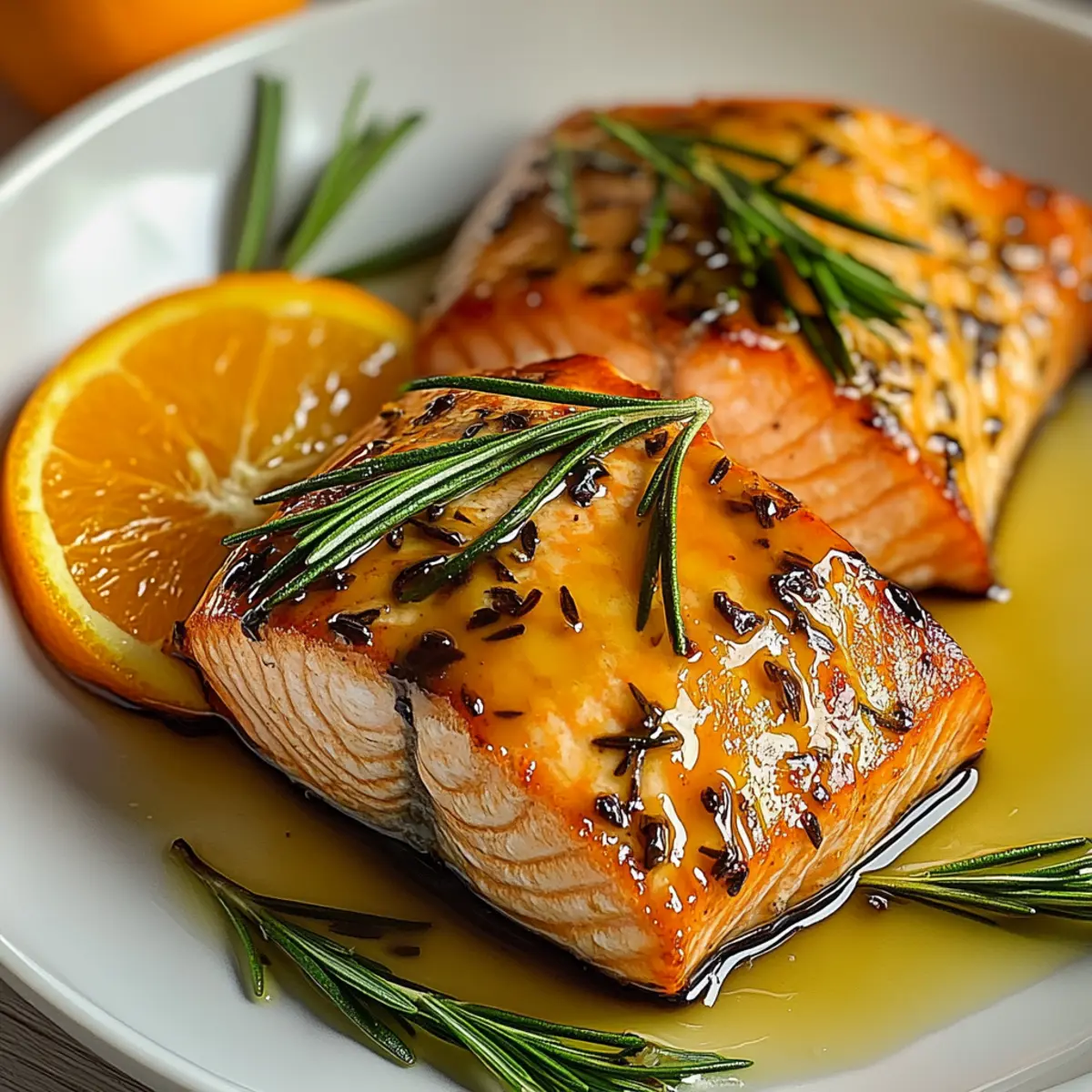 Orange-Rosemary Glazed Salmon