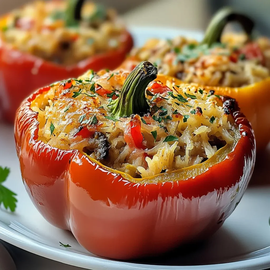 Slow Cooker Stuffed Bell Peppers