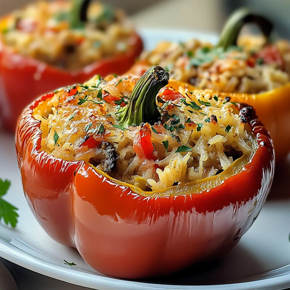 Slow Cooker Stuffed Bell Peppers