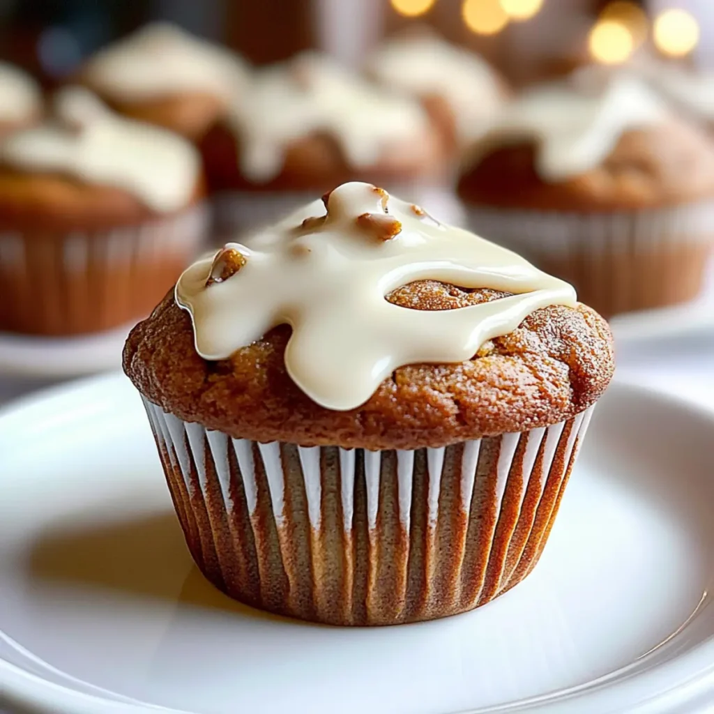Gingerbread Muffins With Cream Cheese Icing