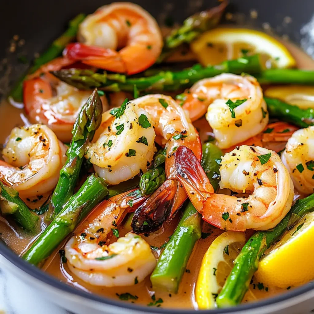 Lemon Garlic Shrimp and Asparagus