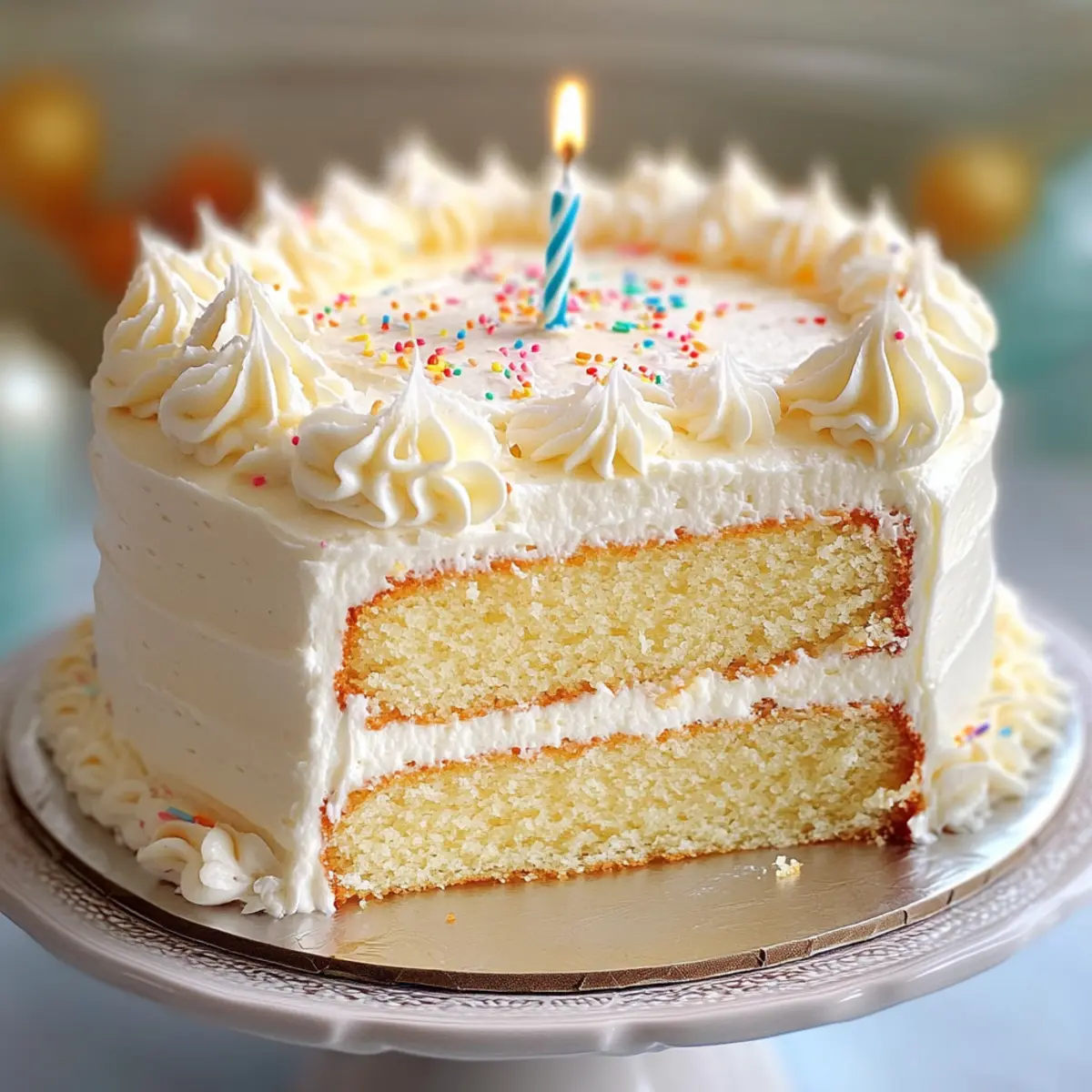 Vanilla Birthday Cake with Old-Fashioned Vanilla Buttercream