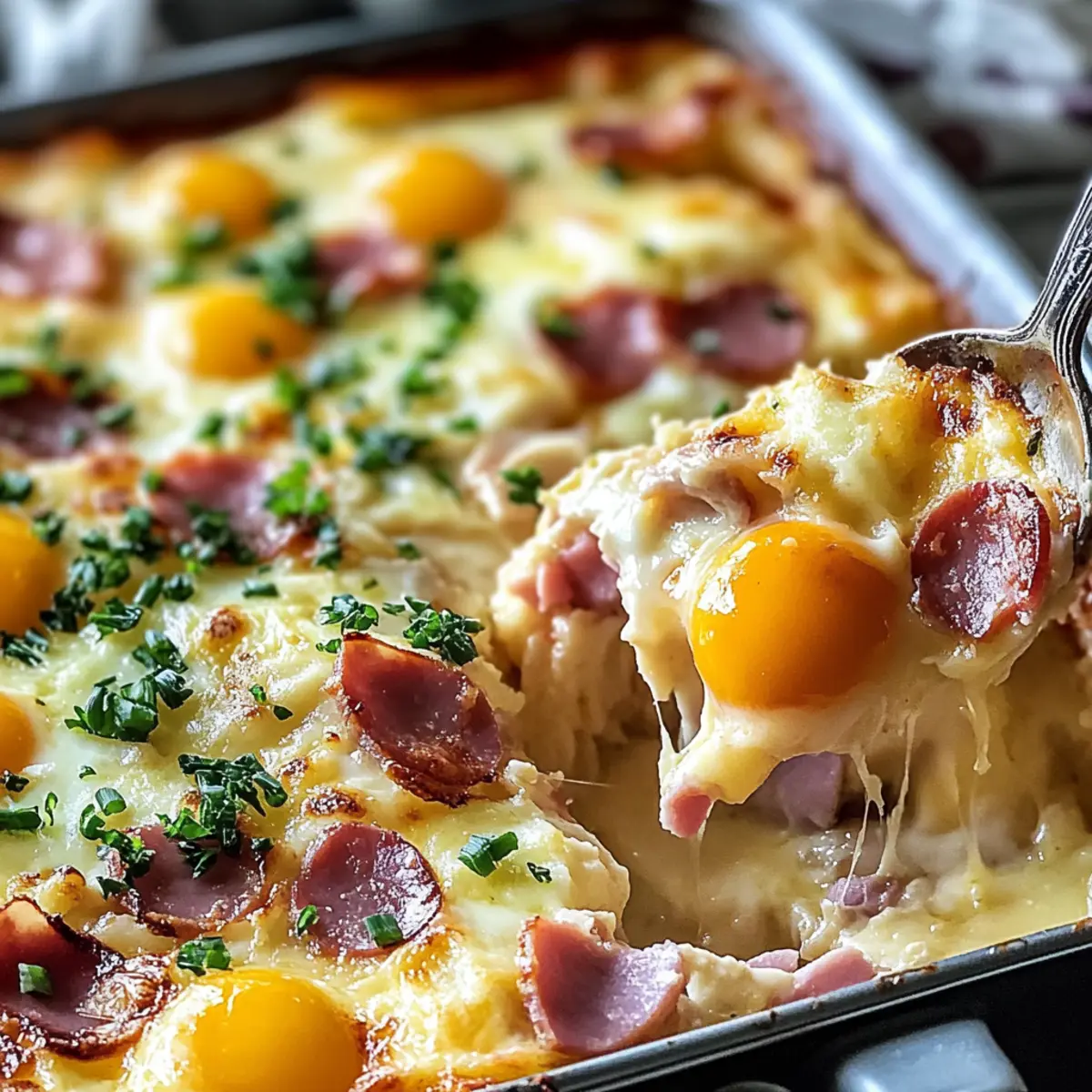 Ham Egg and Cheese Bake