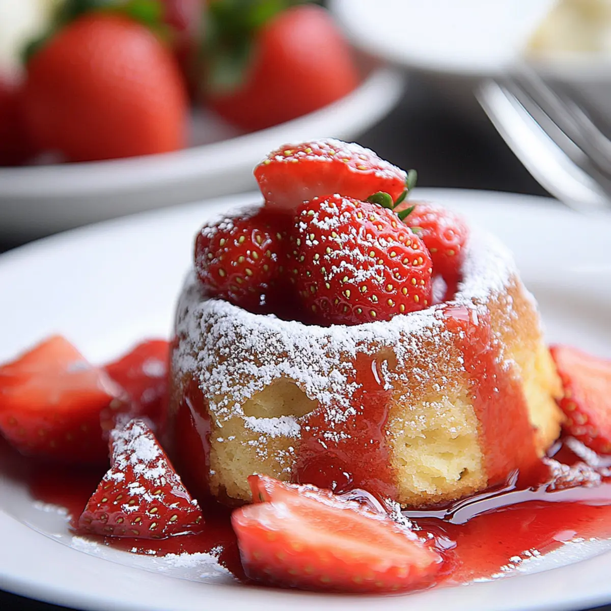 Strawberry Lava Cakes