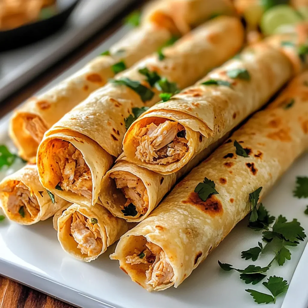 SUPER BOWL Easy Chicken Taquitos