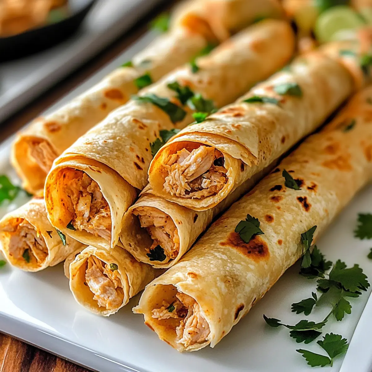 SUPER BOWL Easy Chicken Taquitos