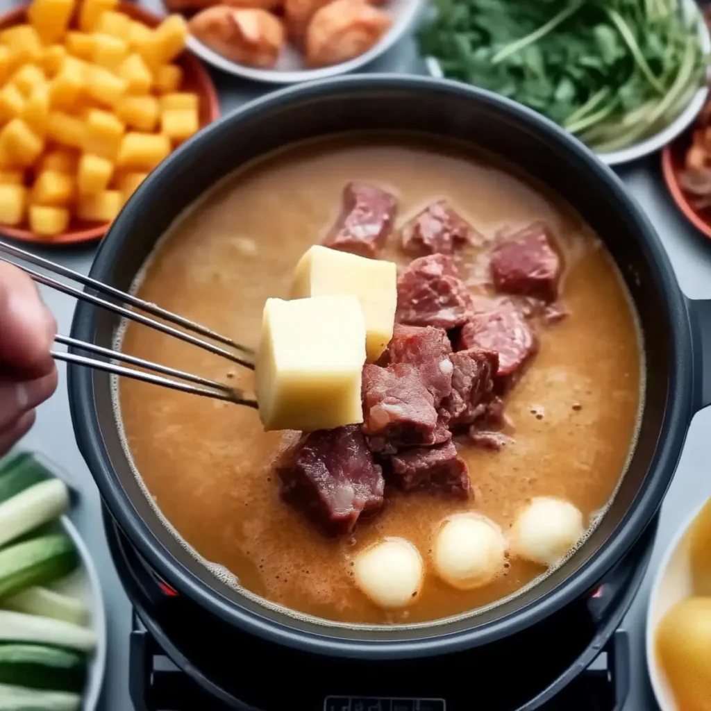 Savory Fondue Broth for Meat & Veggies: Delicious German Meat Fondue