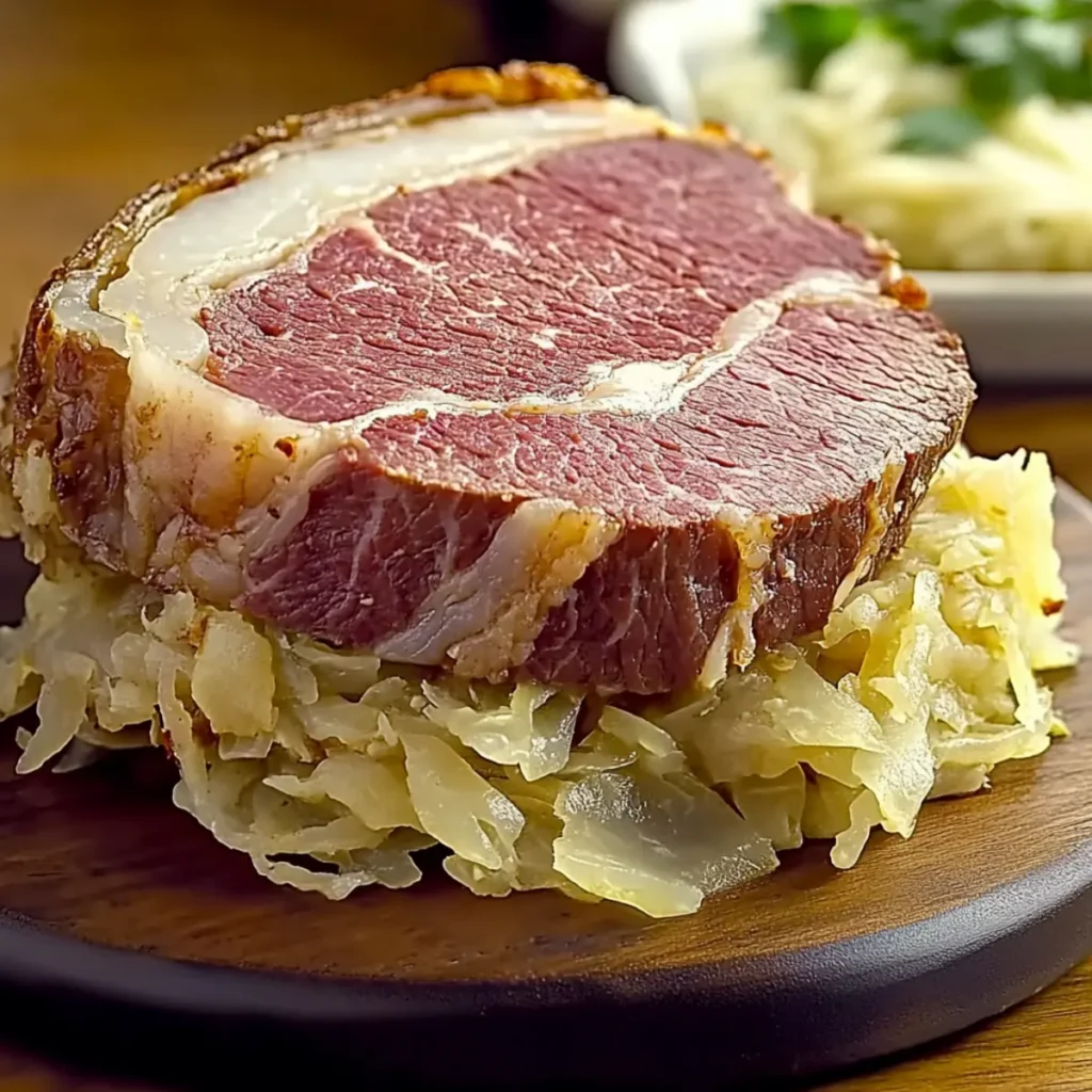 Perfectly Sous Vide Corned Beef & Sauerkraut with Cabbage