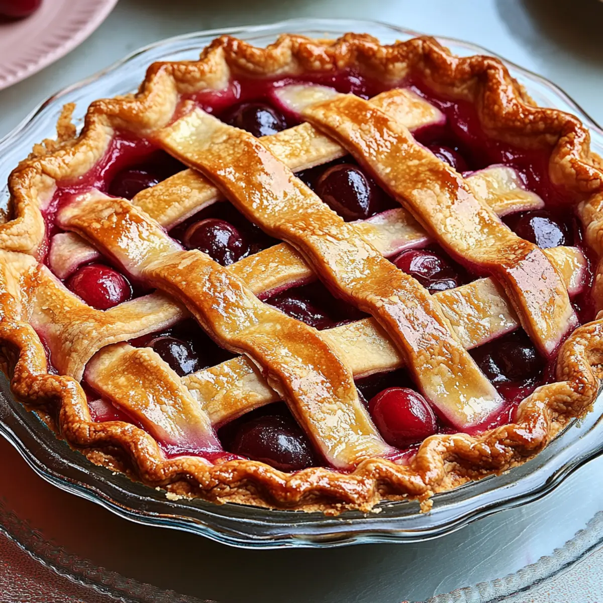 Cherry Pie With Lattice Crust