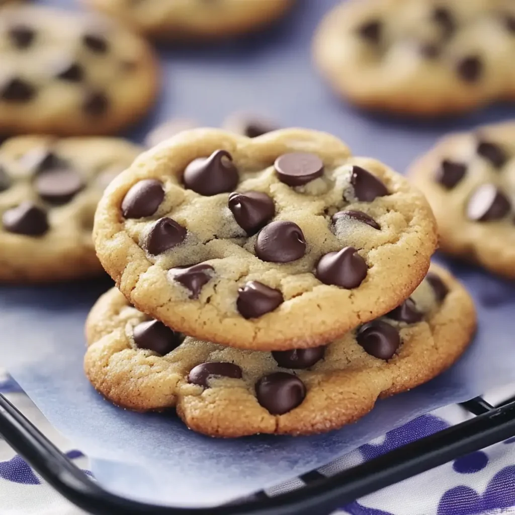 Delicious Valentine's Chocolate Chip Cookies in Heart Shapes