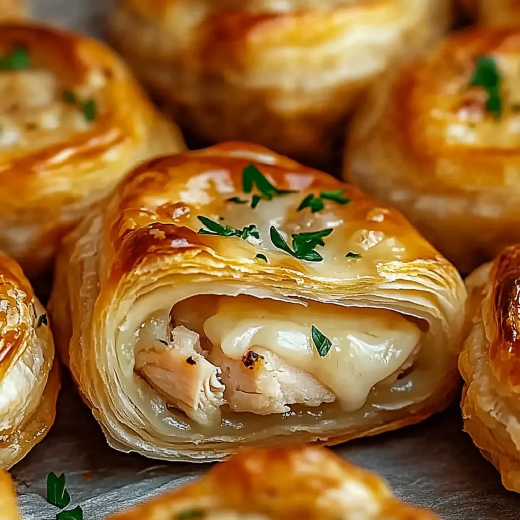 Crispy Turkey & Cheese Puff Pastry Pockets