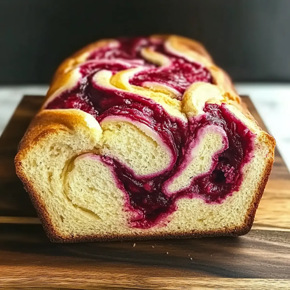 Raspberry Swirl Brioche Loaf