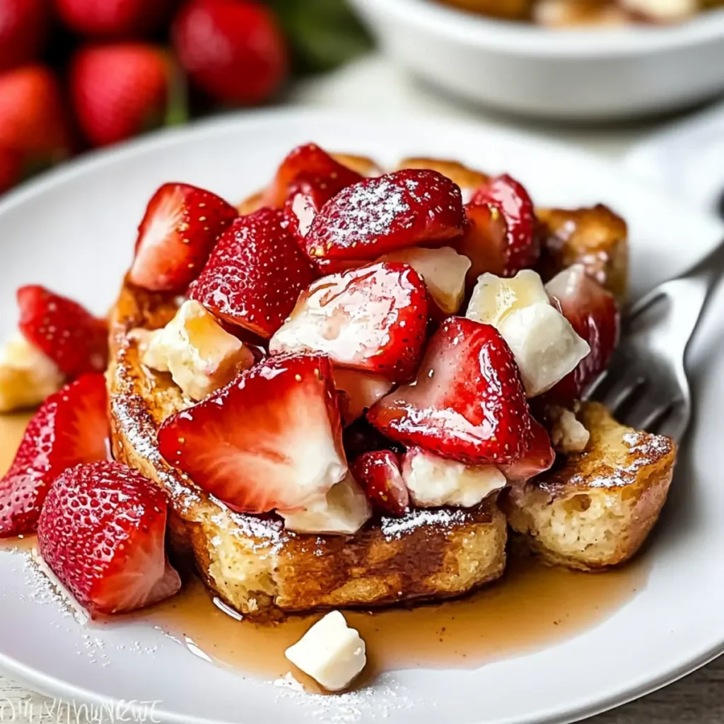 Slow Cooker Strawberry French Toast Casserole