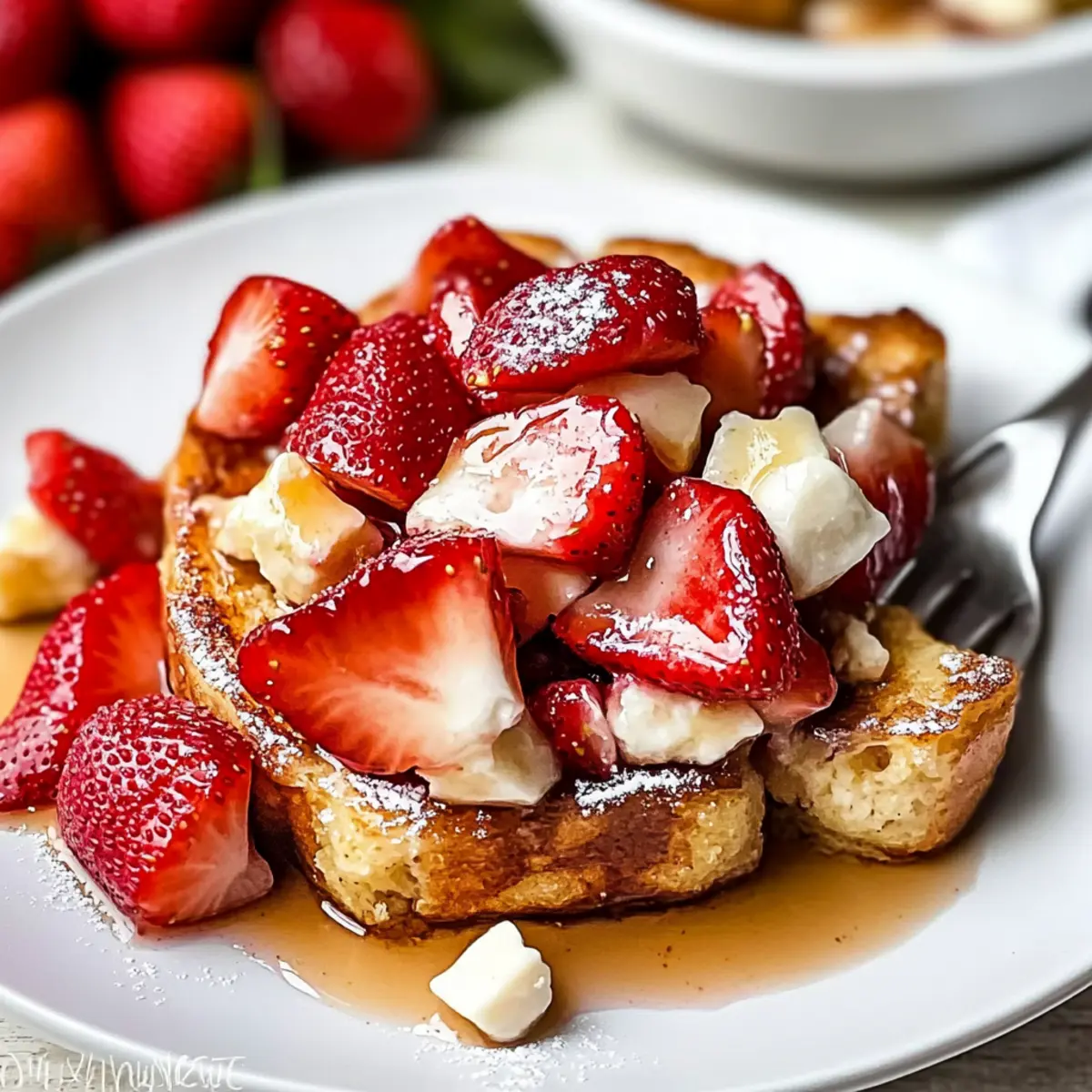 Slow Cooker Strawberry French Toast Casserole