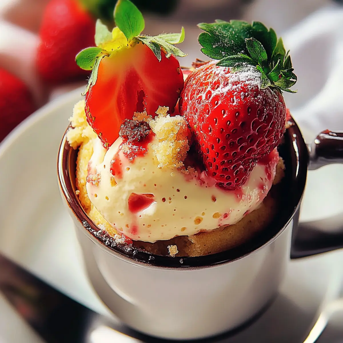 Strawberry Mug Cake