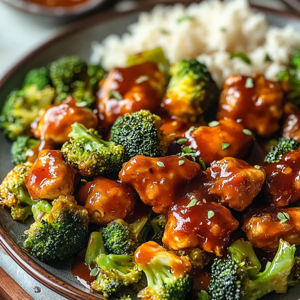 Sheet Pan Honey Buffalo Chicken with Broccoli