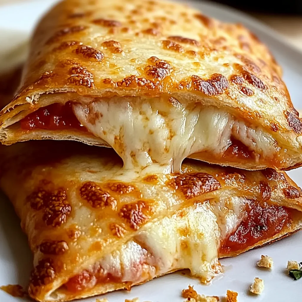 Delicious Pizza Pockets with Cheese Filling