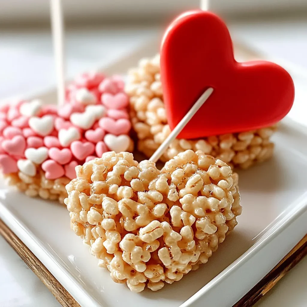 Heart shaped Valentine's Rice Krispies