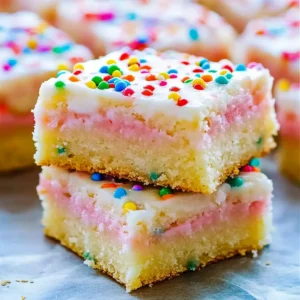 Delicious Frosted Sugar Cookie Bars Recipe with Sprinkles
