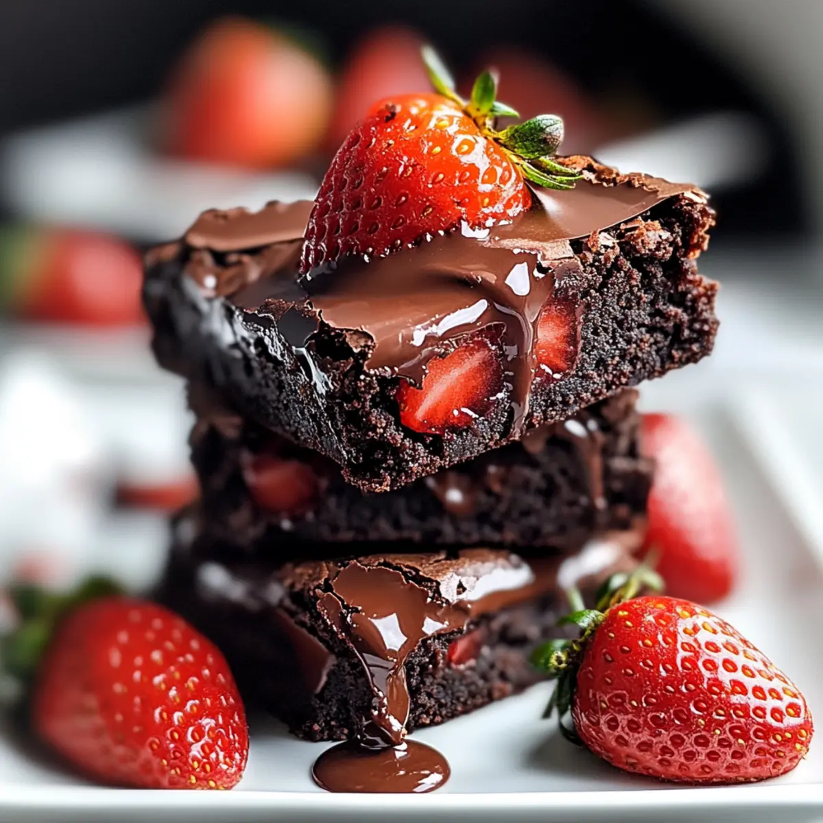 Chocolate Covered Strawberry Brownies