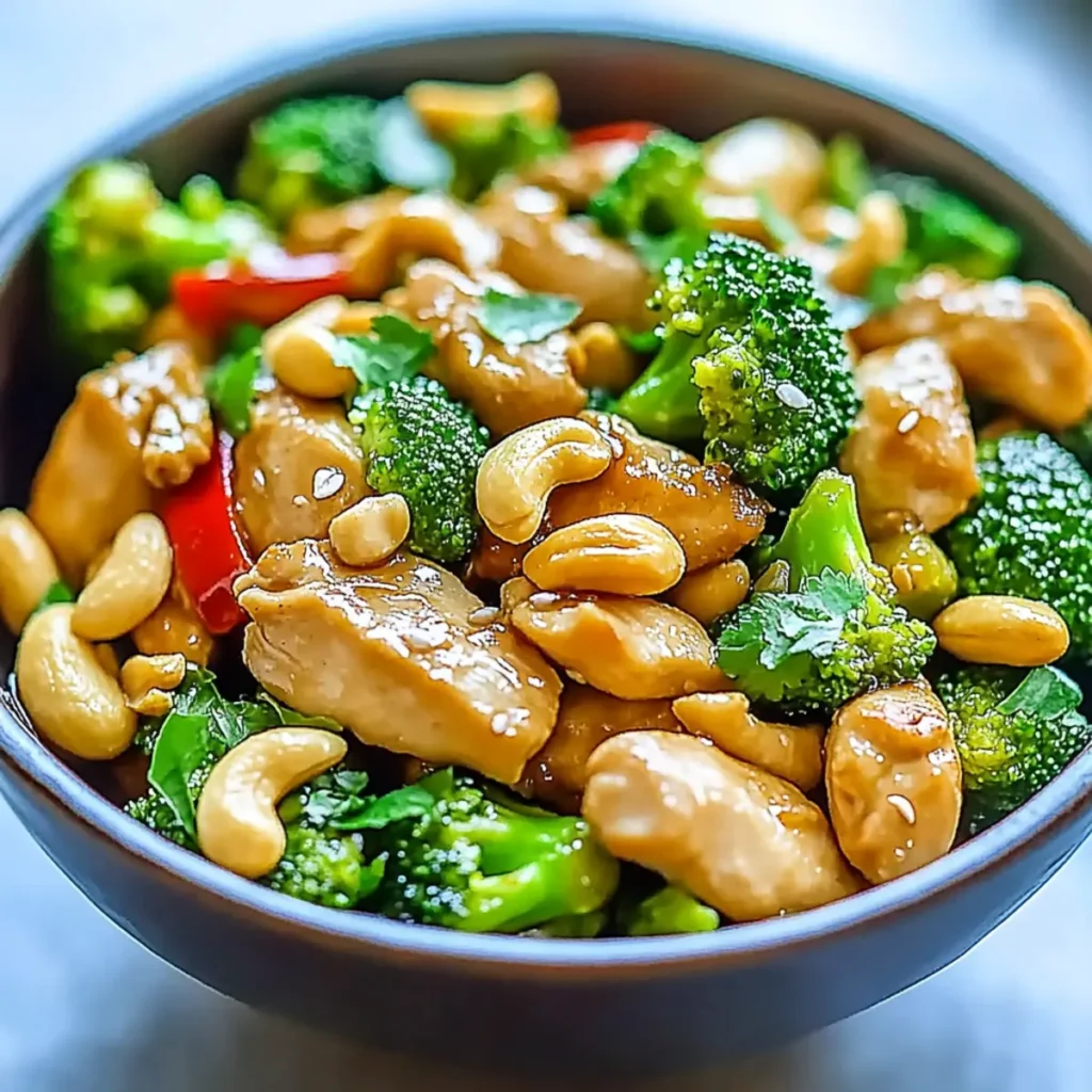 Easy Cashew Chicken & Broccoli Stir-Fry Recipe in 20 Minutes
