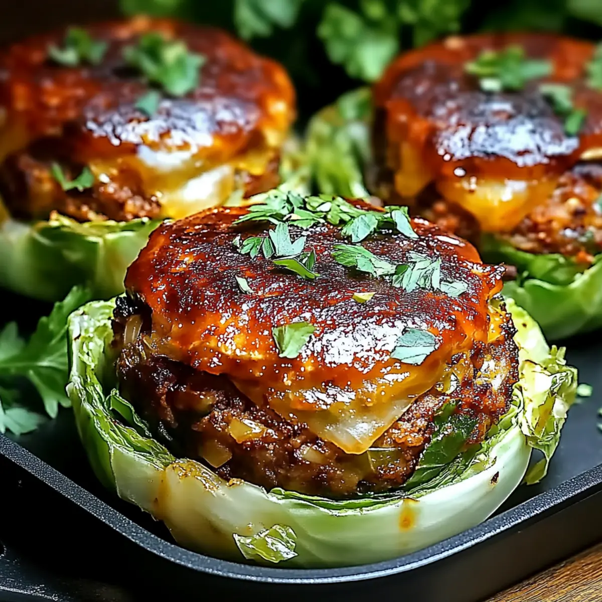 Oven-Baked Cabbage Burgers