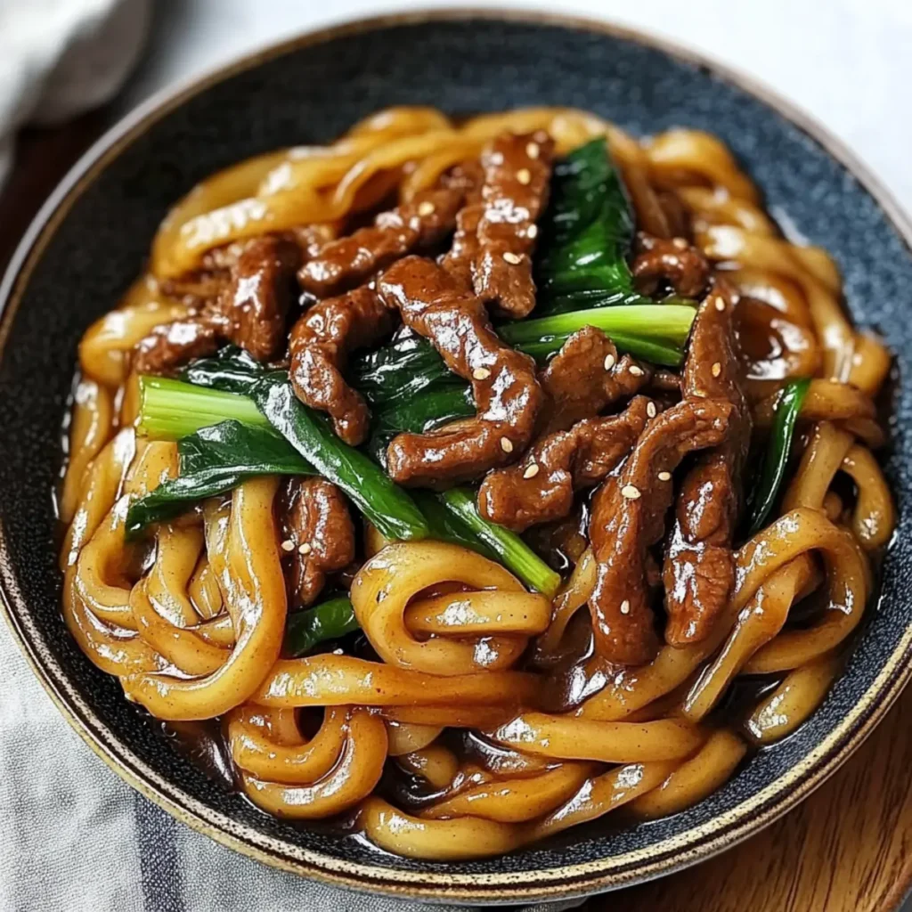 Black Pepper Beef Udon