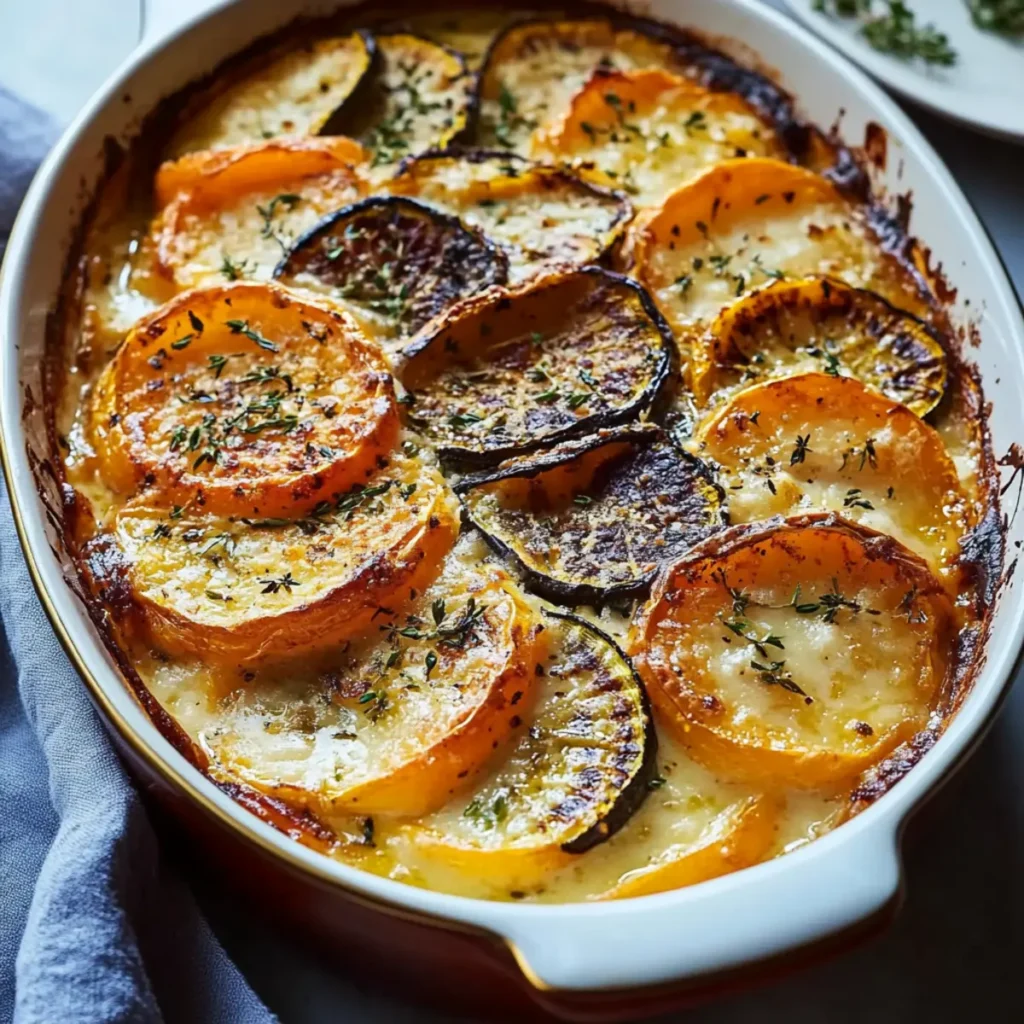 Cheesy Root Vegetable Gratin