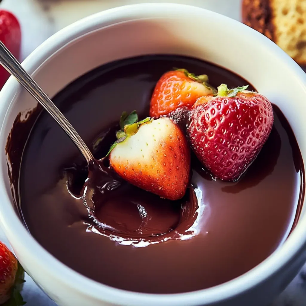 VALENTINE’S DAY Chocolate Fondue (Perfect Dessert for Two)