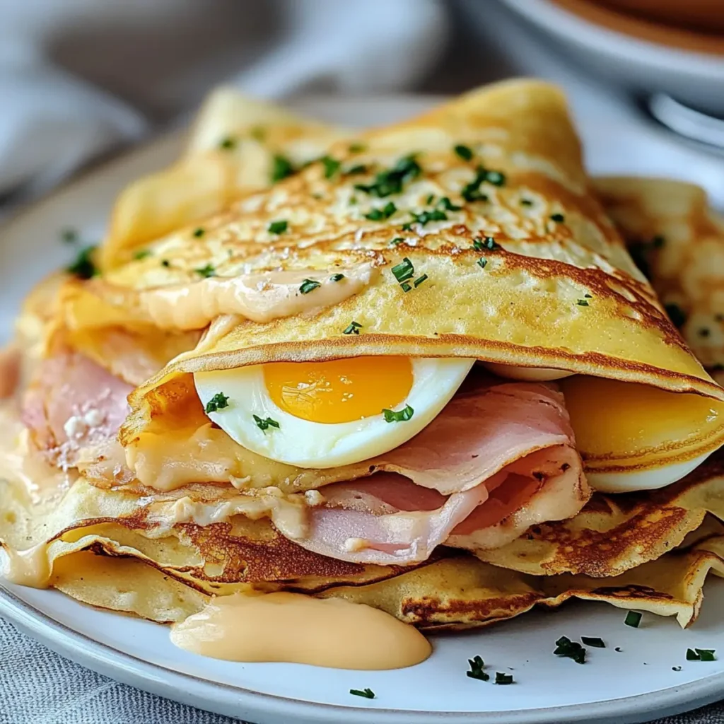 Savory Crepes (with ham, cheese, and eggs)