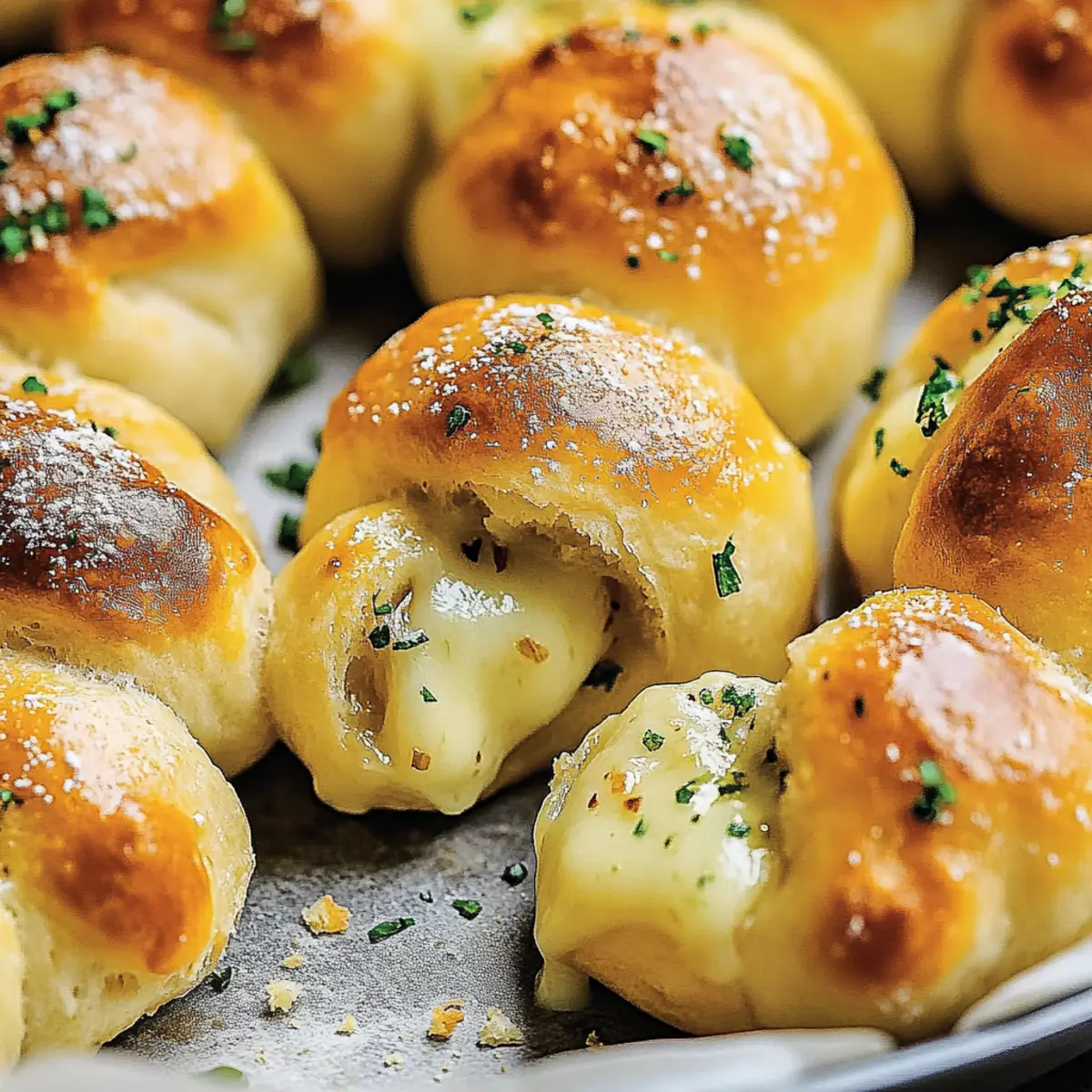Cheese-Stuffed Garlic Knots Recipe with Easy Biscuit Dough