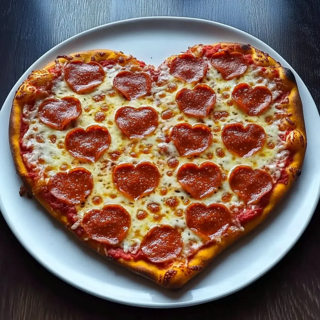 Valentine's Day Heart-Shaped Pizza