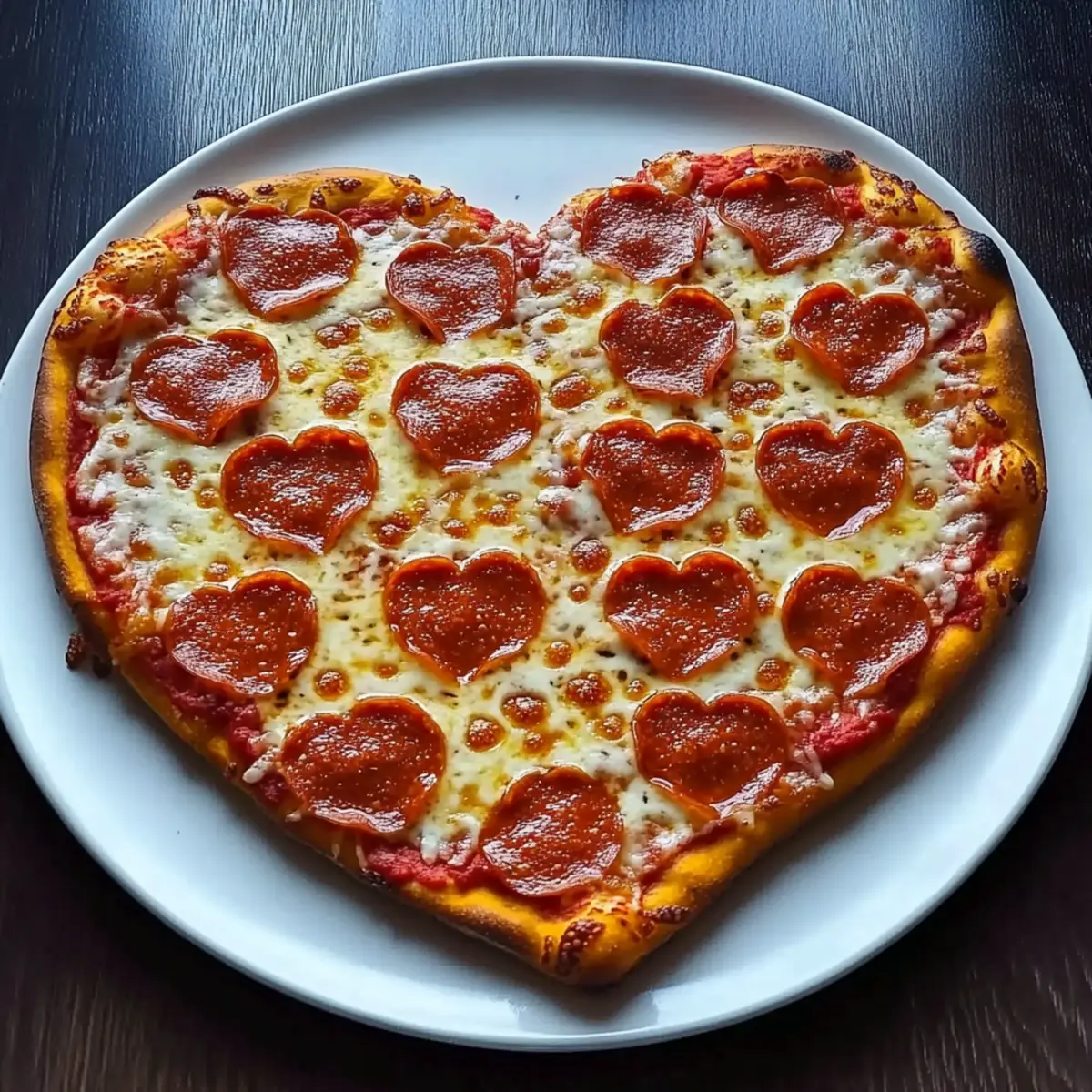 Valentine's Day Heart-Shaped Pizza