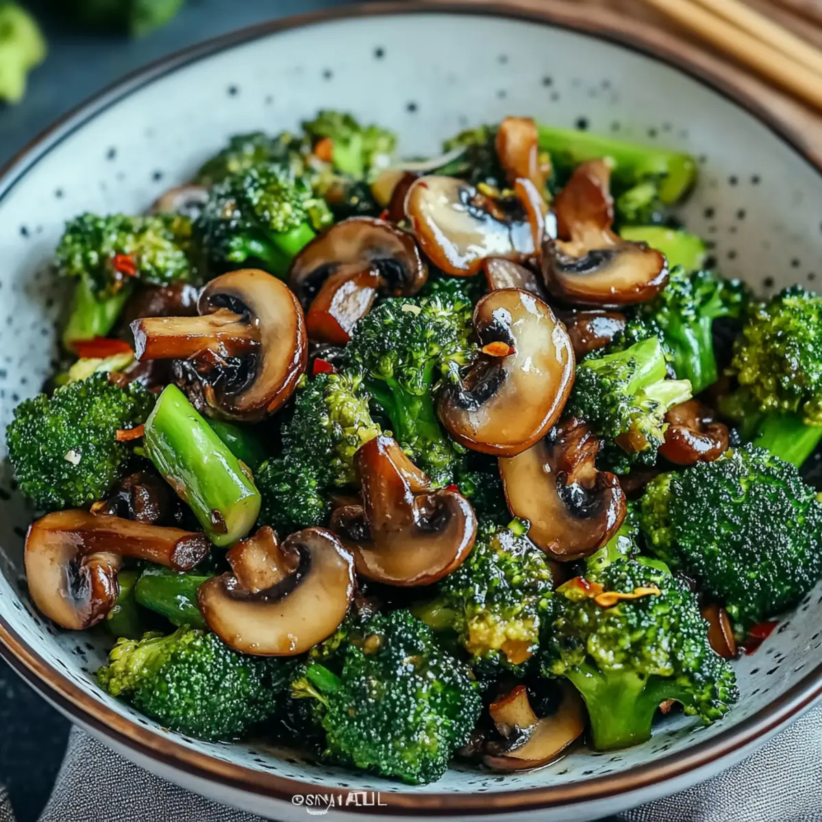 Broccoli and Mushroom Stir Fry