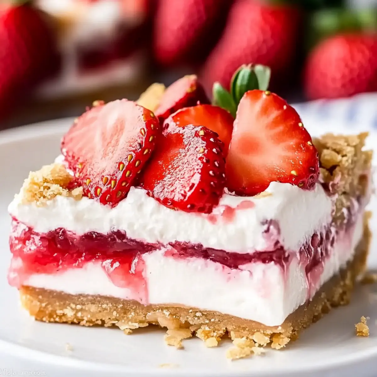Delicious Strawberry Pie Bars with Creamy Cheesecake Layer
