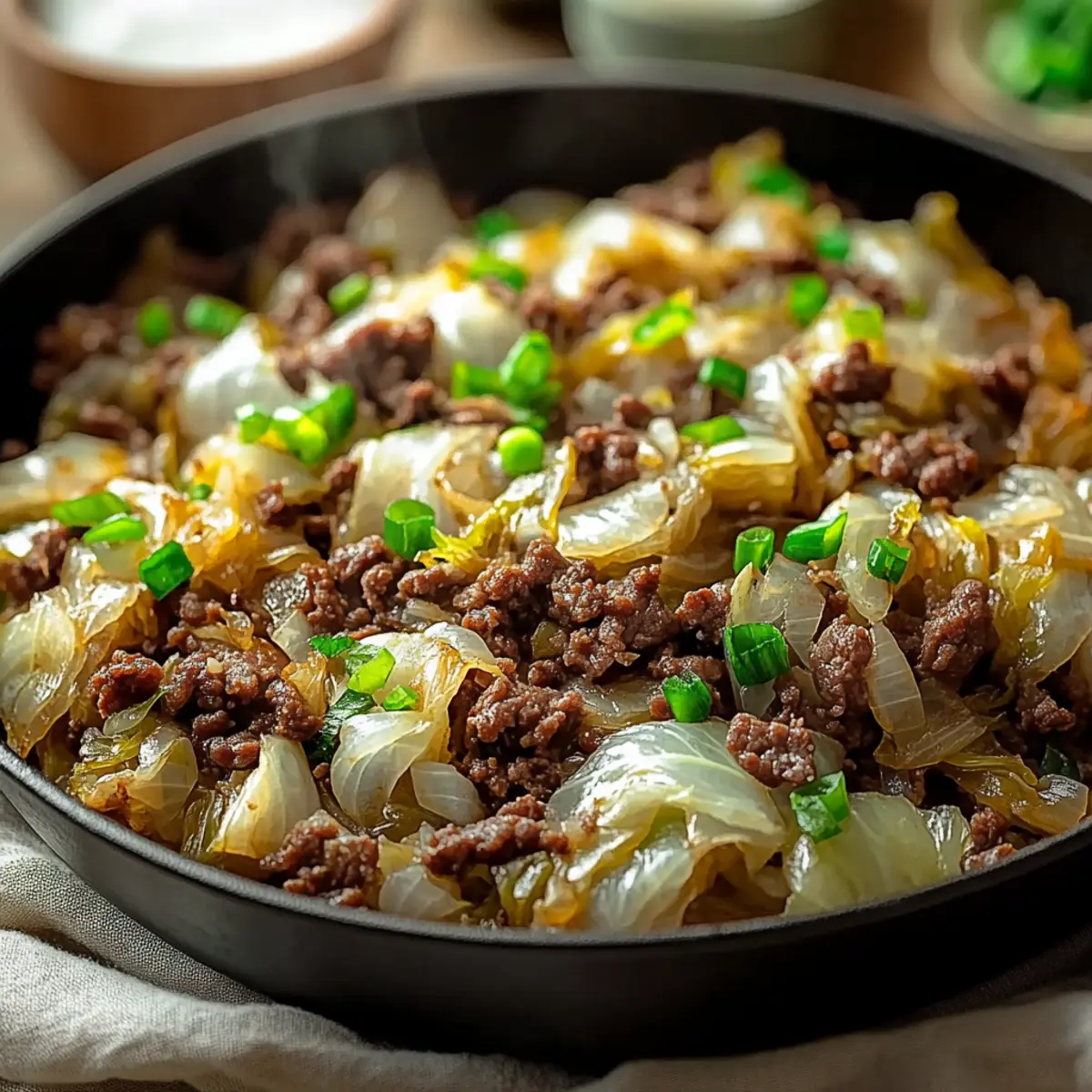 Quick and Easy Cabbage & Beef One-Pan Skillet Recipe
