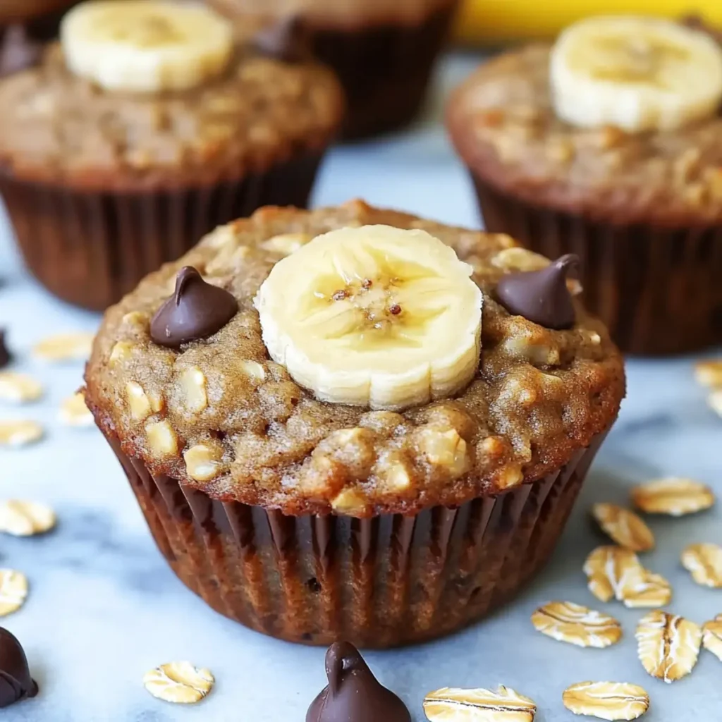 Flourless Banana Oatmeal Muffins with Chocolate Chips Recipe