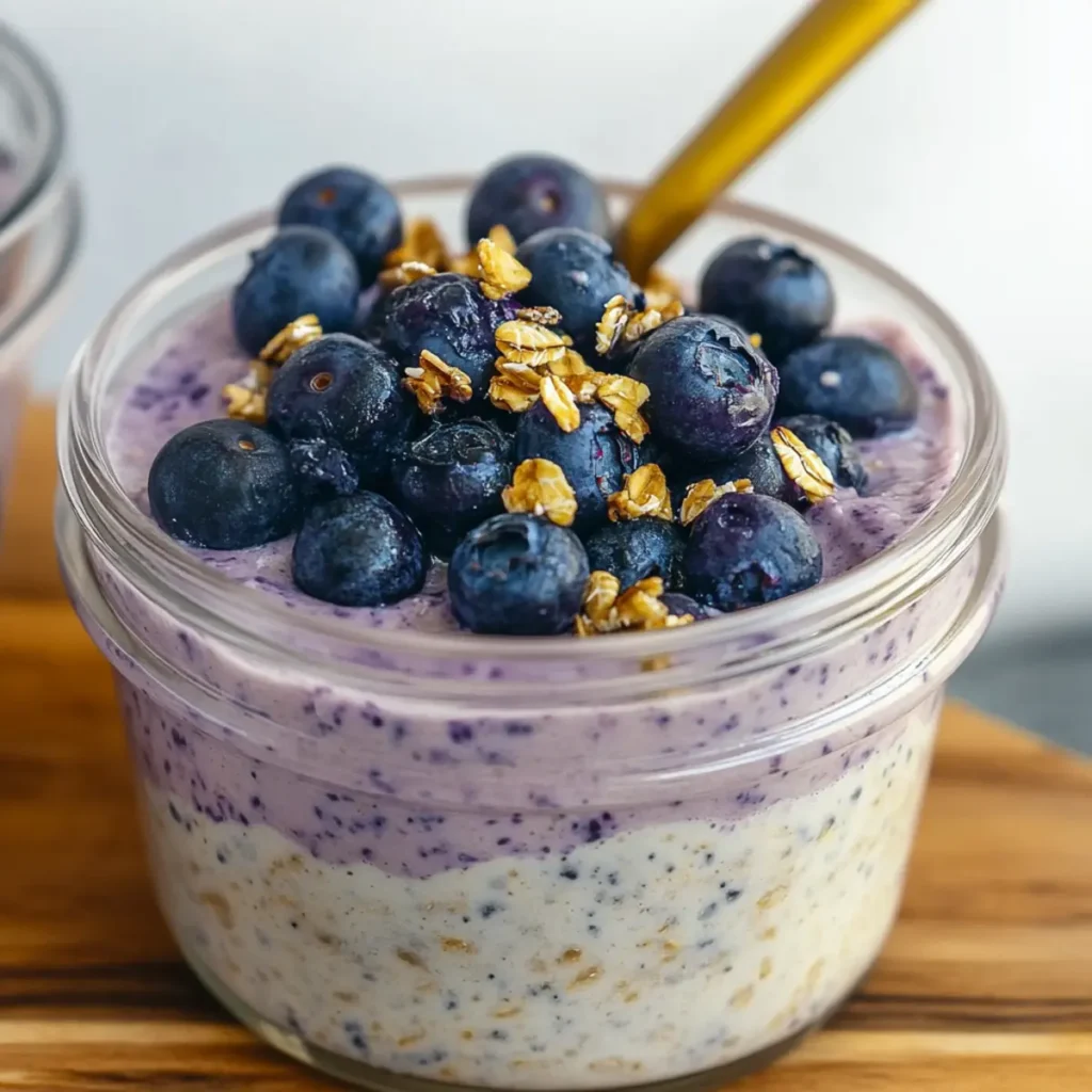 Blueberry Blended Overnight Oats