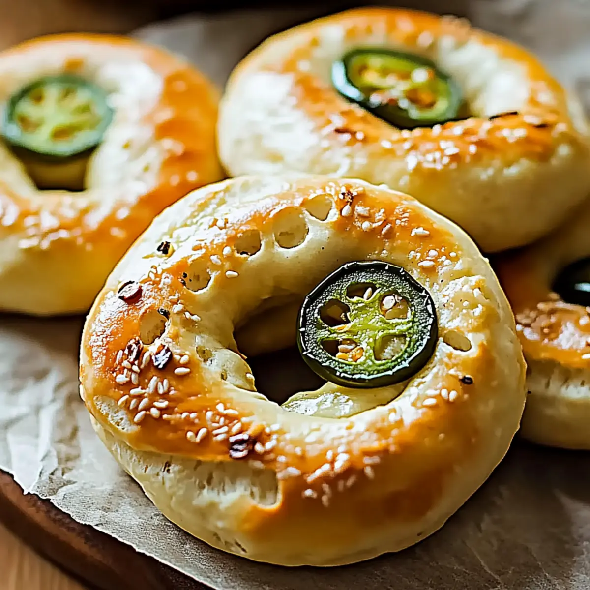 High-Protein Jalapeño Bagels with Cheddar Cheese Recipe