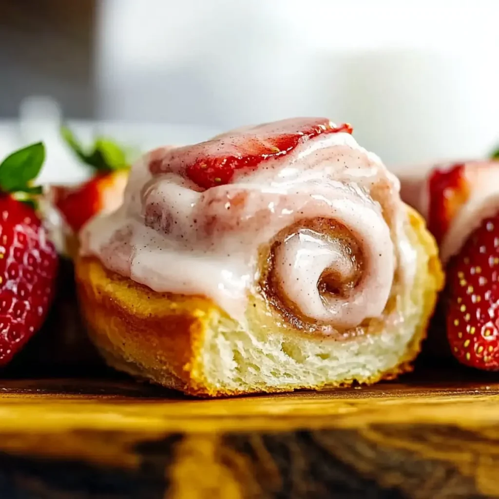 Soft & Fluffy Strawberry Cinnamon Rolls