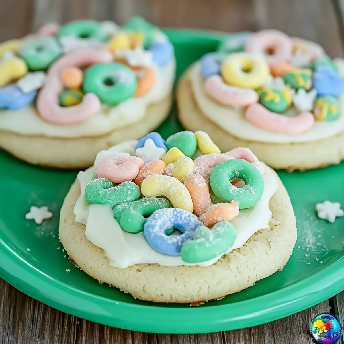 Frosted Lucky Charms Sugar Cookies