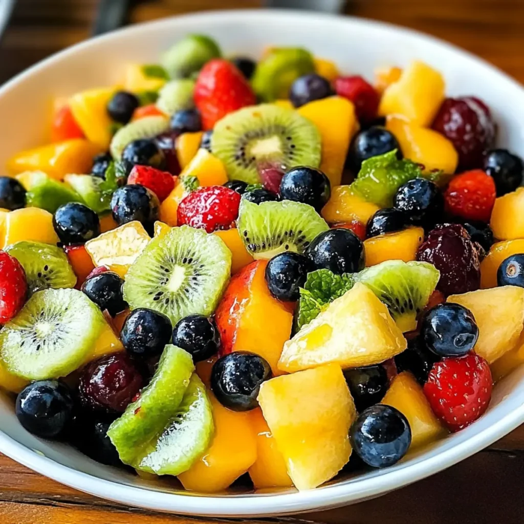 Fruit Salad with Honey Lime Dressing